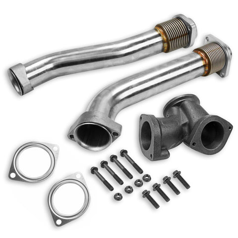 7.3 Up Pipes 1999-2003 Ford 7.3 Powerstroke Bellowed Up Pipes