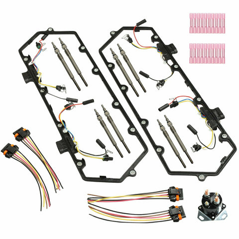 For 94-97 Ford 7.3L Powerstroke Valve Cover Gasket & Glow Plugs & Relay Kit